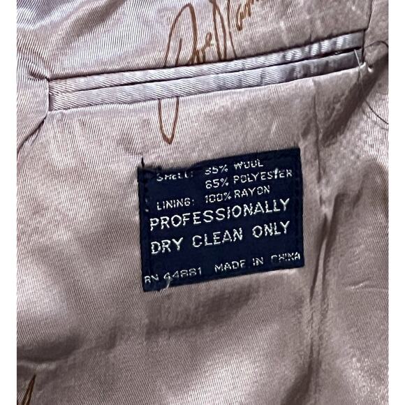 JOE NAMATH Men's Tweed Sport Coat Blazer Two Button Herringbone Stripe 46R - Picture 8 of 9